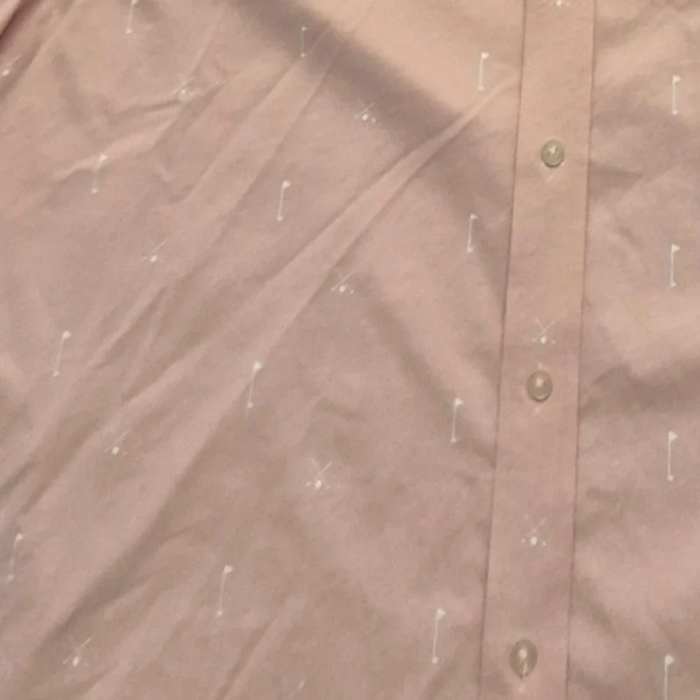Southern Tide‎ Intercostal men's pink golf flag print button up shirt XL stretch